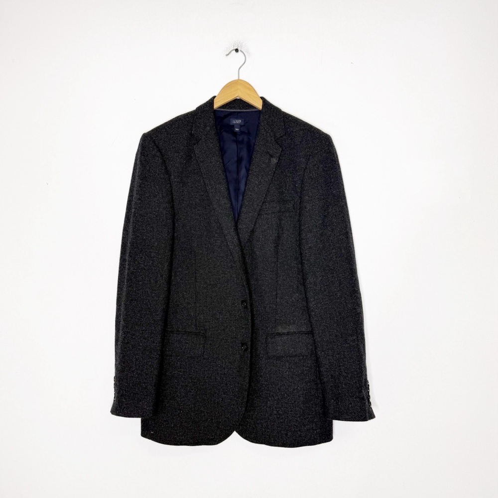 J.Crew Ludlow Jacket Blazer 40l Gray Wool Yorkshire Tweed Moon Nwt